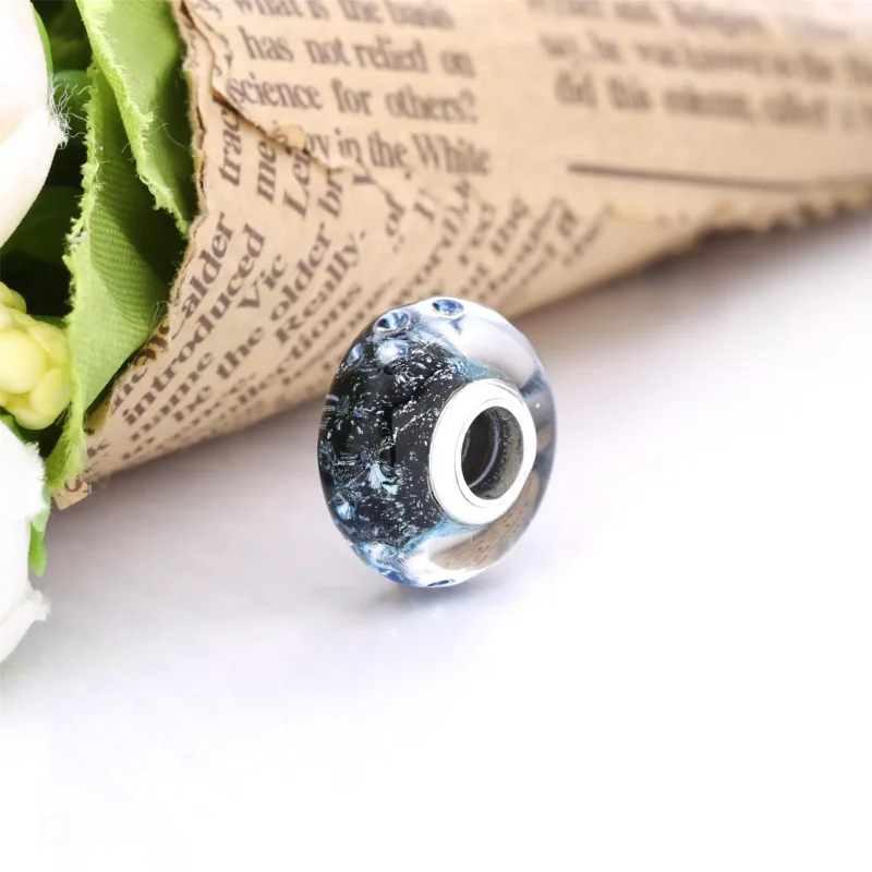 (immagine per) Charm PANDORA oceano in vetro di murano blu scuro - 798938C00 - Visualizza 4