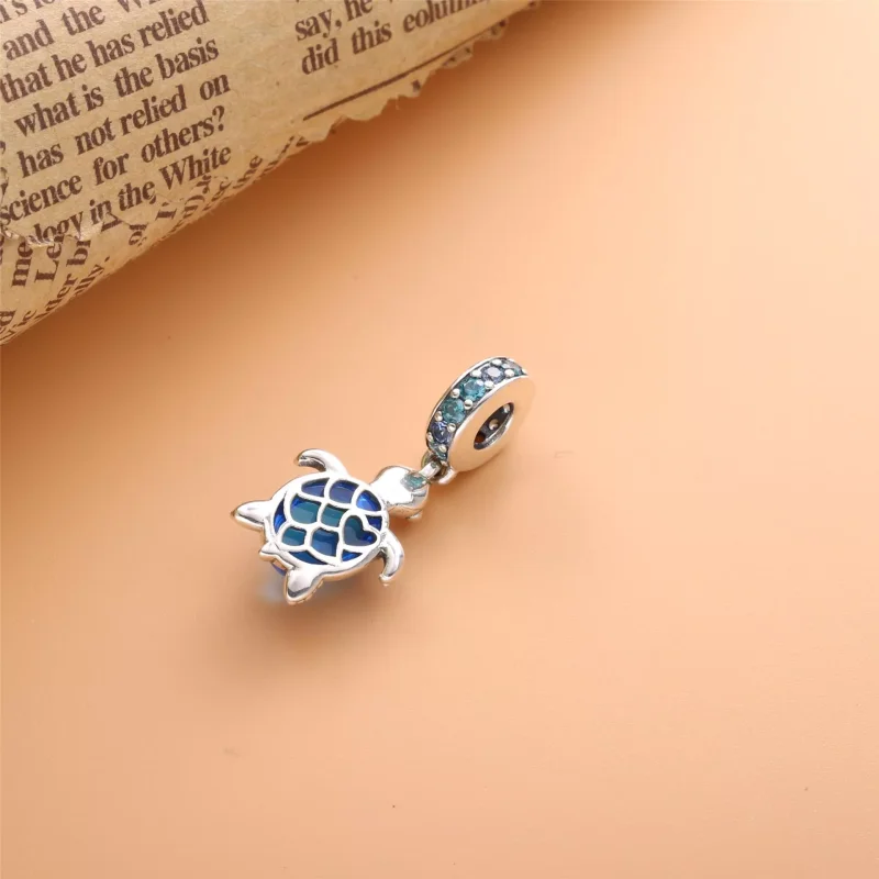 (immagine per) Charm pendente PANDORA tartaruga di mare in vetro di murano - 798939C01 - Visualizza 3