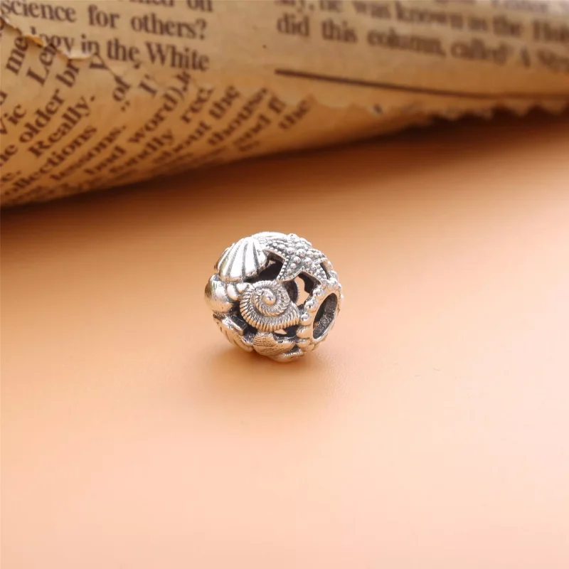 (immagine per) Charm PANDORA openwork cuori stelle marine e conchiglie - 798950C00 - Visualizza 3