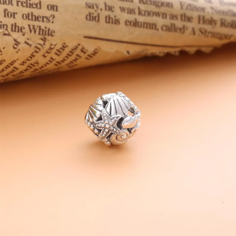 (immagine per) Charm PANDORA openwork cuori stelle marine e conchiglie - 798950C00 - Visualizza 4