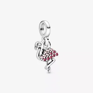 (immagine per) Mini Charm pendente PANDORA Il mio fenicottero rosa - 798982C01