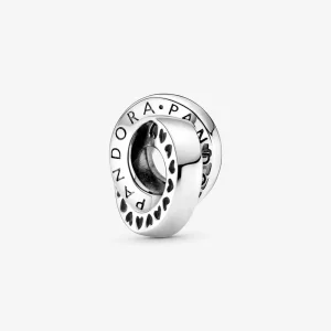 (immagine per) Charm distanziatore PANDORA con logo e fasce con cuori - 799035C00