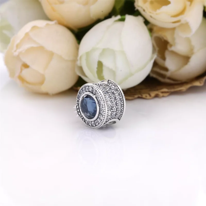 (immagine per) Charm PANDORA blu con O coronata scintillante - 799058C01 - Visualizza 4
