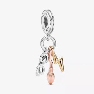 (immagine per) Harry Potter, Charm pendente PANDORA Occhiali, Nimbus 2000 e Saetta - 799129C00