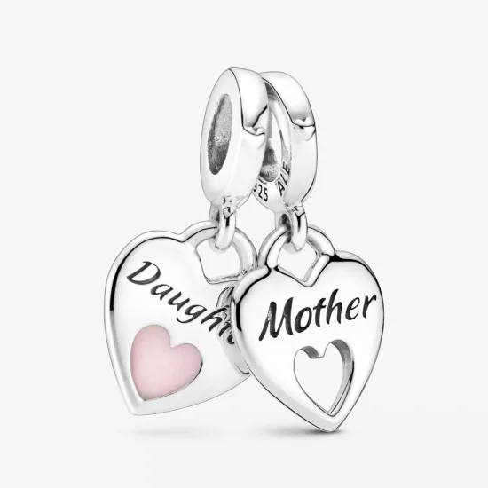 (immagine per) Charm pendente PANDORA con doppio cuore - 799187C01