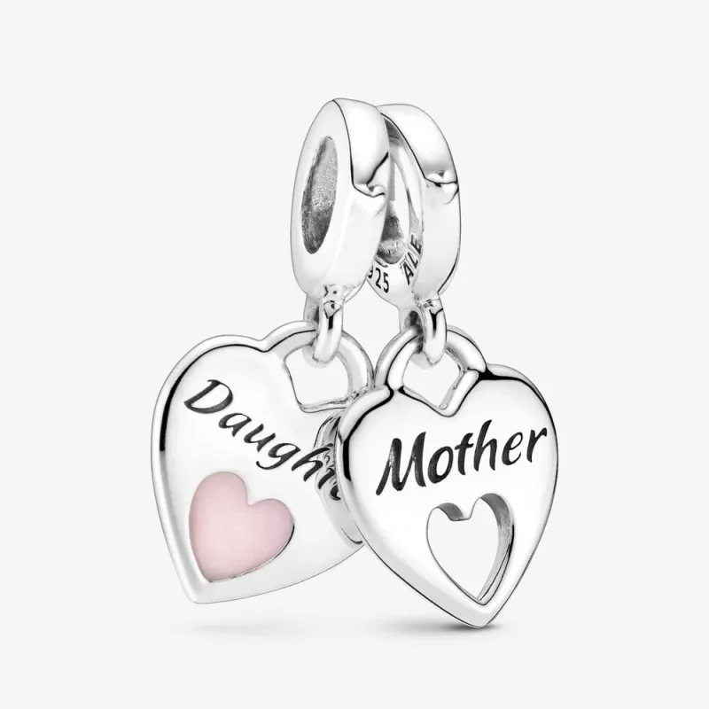 (immagine per) Charm pendente PANDORA con doppio cuore - 799187C01