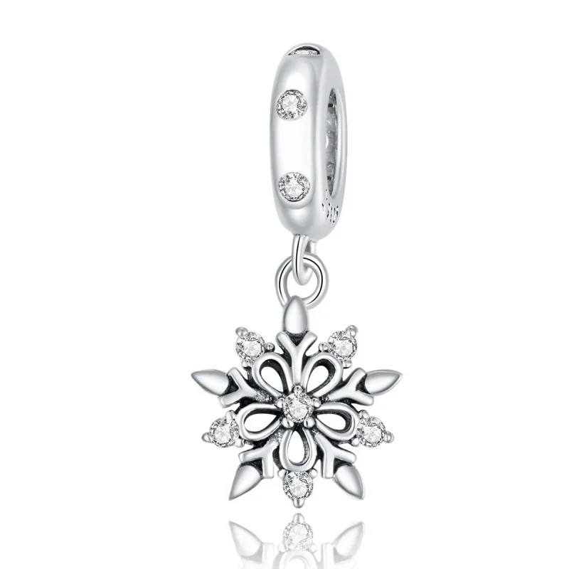 (immagine per) Charm Pendente tipo Pandora Fiocco di neve di cristallo - SCC1649
