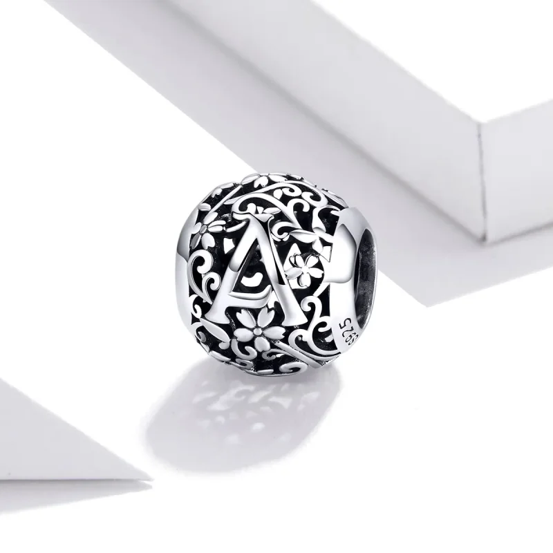 (immagine per) Charm tipo Pandora Openwork Fiore Lettera A - SCC1444-A - Visualizza 2