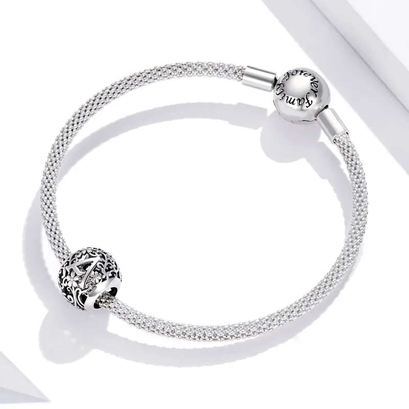 (immagine per) Charm tipo Pandora Openwork Fiore Lettera A - SCC1444-A - Visualizza 3