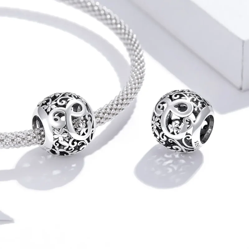 (immagine per) Charm tipo Pandora Openwork Fiore Lettera C - SCC1444-C - Visualizza 4