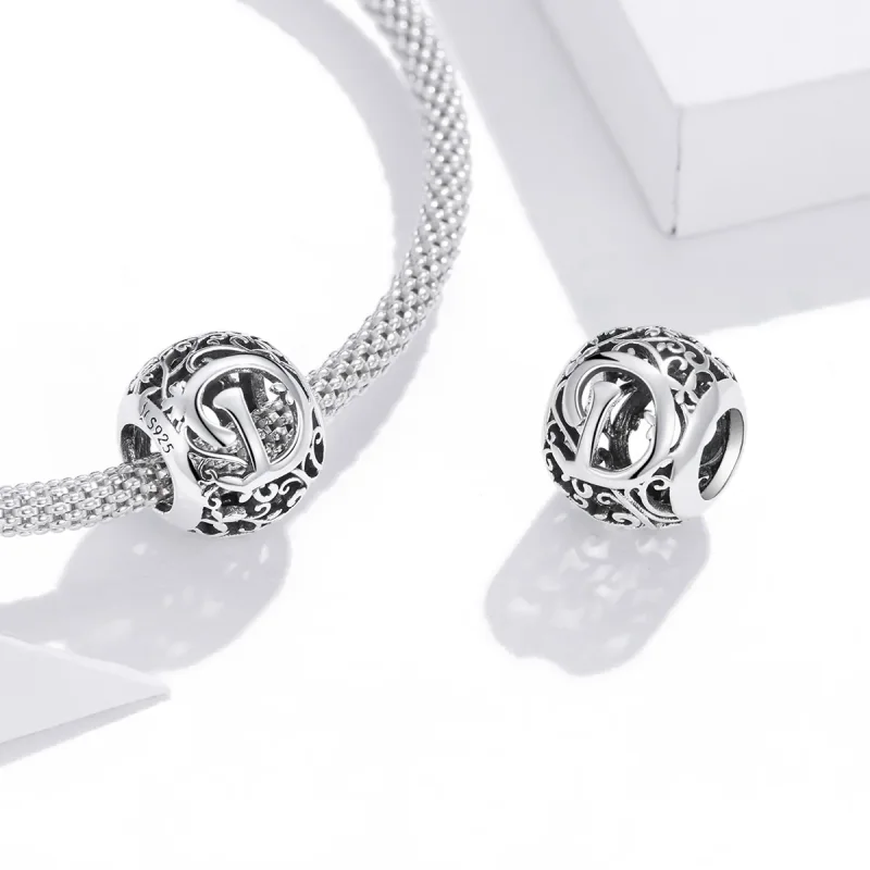 (immagine per) Charm tipo Pandora Openwork Fiore Lettera D - SCC1444-D - Visualizza 4
