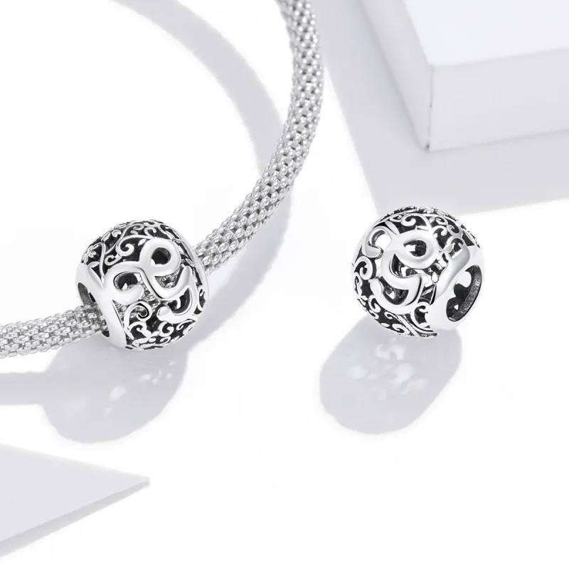 (immagine per) Charm tipo Pandora Openwork Fiore Lettera G - SCC1444-G - Visualizza 4