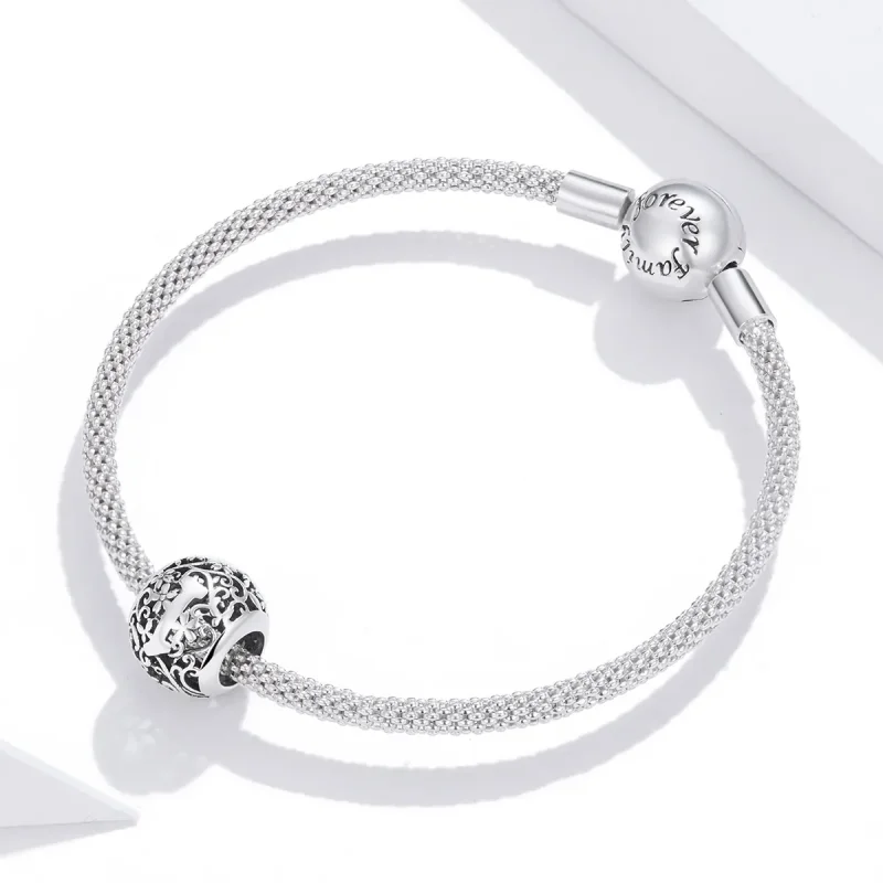 (immagine per) Charm tipo Pandora Openwork Fiore Lettera I - SCC1444-I - Visualizza 3