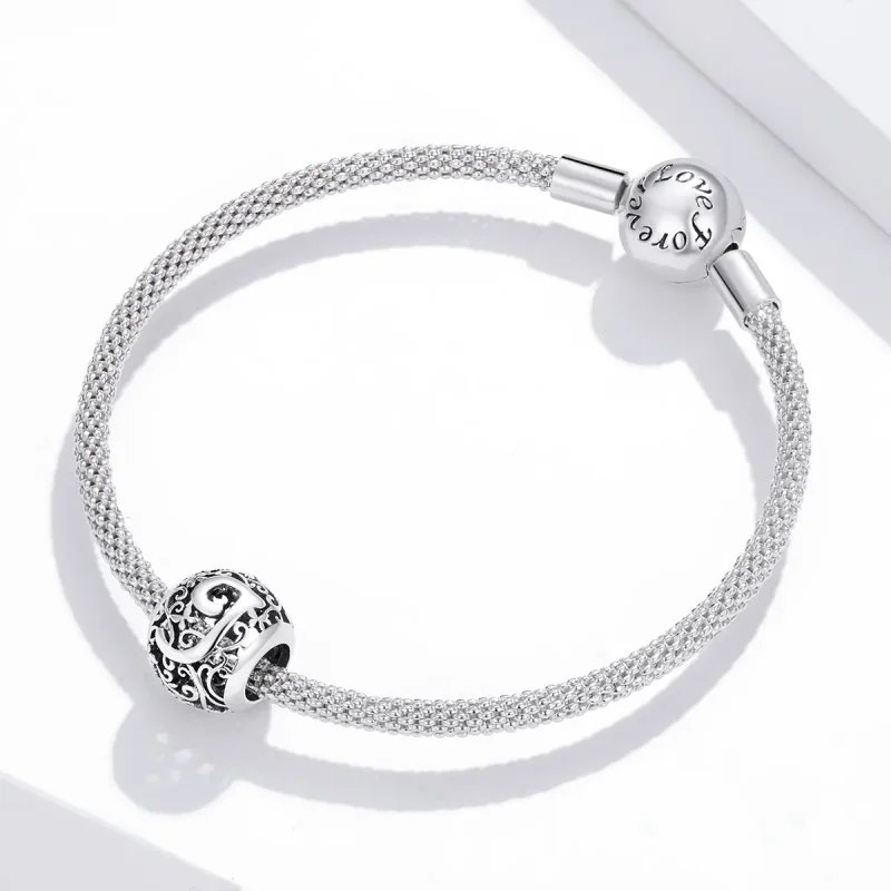 (immagine per) Charm tipo Pandora Openwork Fiore Lettera J - SCC1444-J - Visualizza 3