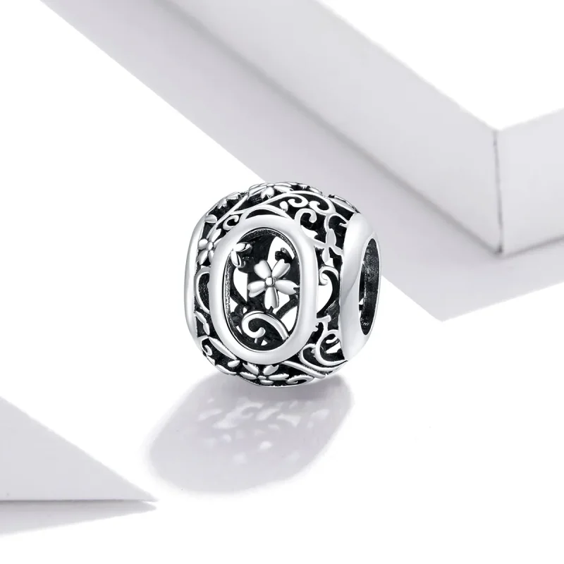 (immagine per) Charm tipo Pandora Openwork Fiore Lettera O - SCC1444-O - Visualizza 2