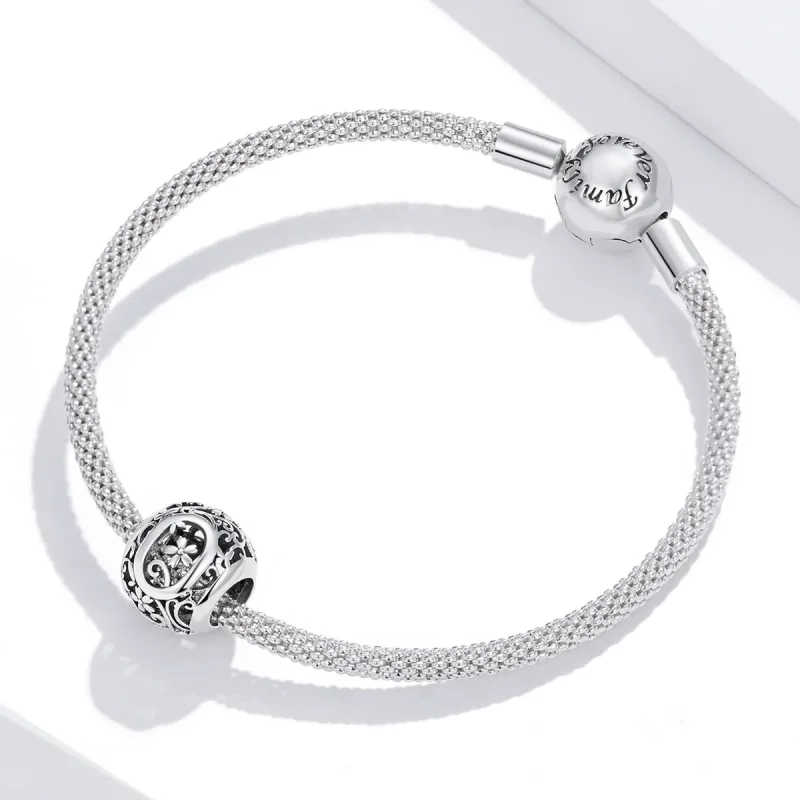 (immagine per) Charm tipo Pandora Openwork Fiore Lettera O - SCC1444-O - Visualizza 3