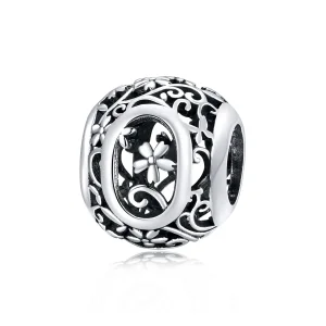 (immagine per) Charm tipo Pandora Openwork Fiore Lettera O - SCC1444-O