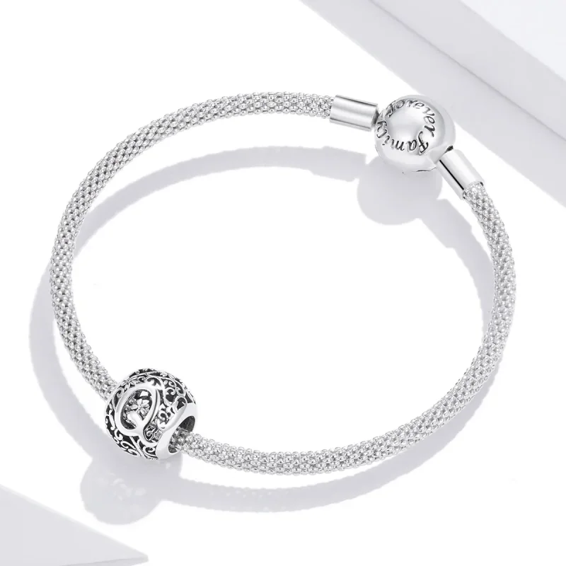 (immagine per) Charm tipo Pandora Openwork Fiore Lettera Q - SCC1444-Q - Visualizza 3