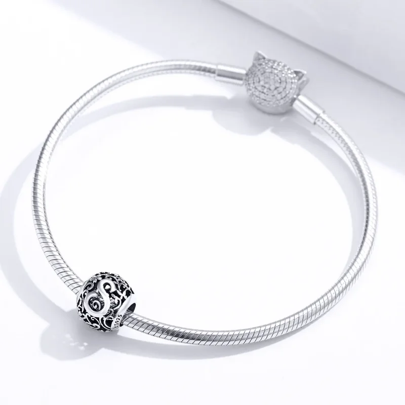 (immagine per) Charm tipo Pandora Openwork Fiore Lettera S - SCC1444-S - Visualizza 3
