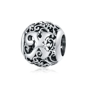 (immagine per) Charm tipo Pandora Openwork Fiore Lettera X - SCC1444-X