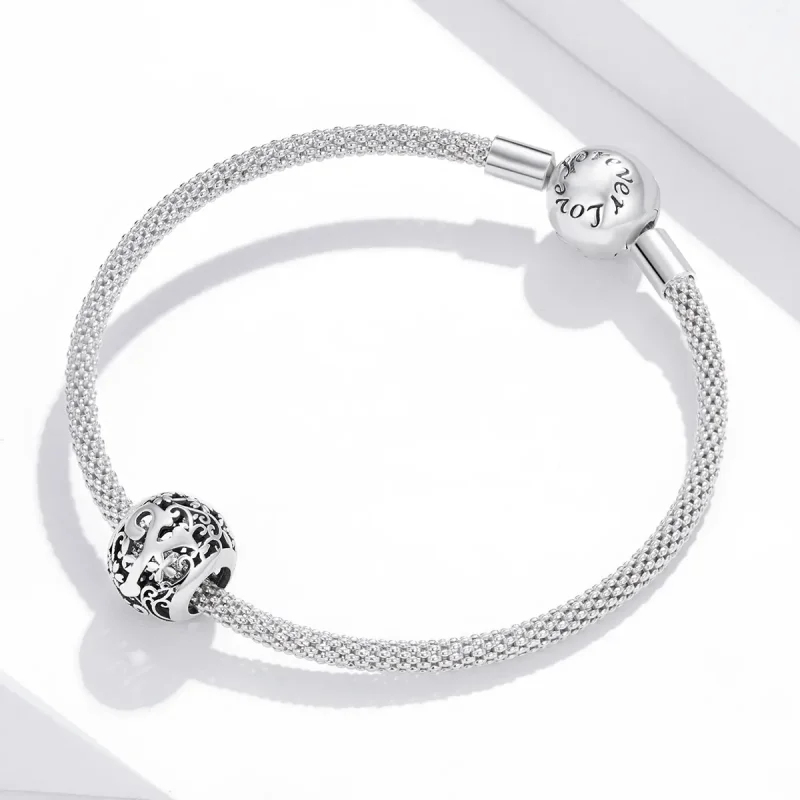 (immagine per) Charm tipo Pandora Openwork Fiore Lettera Y - SCC1444-Y - Visualizza 3