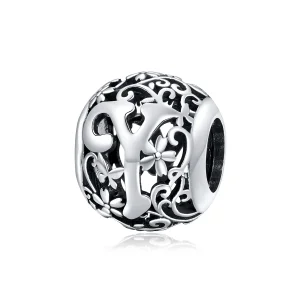 (immagine per) Charm tipo Pandora Openwork Fiore Lettera Y - SCC1444-Y