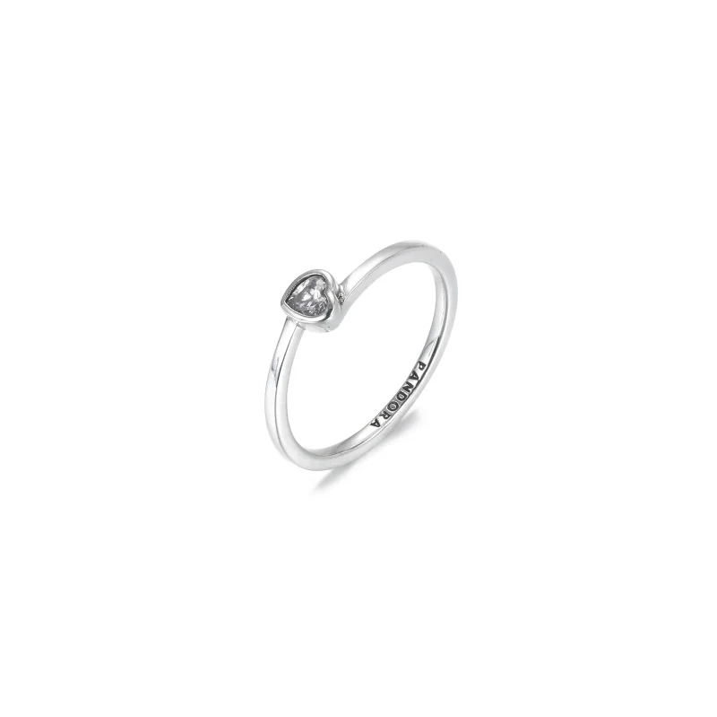 (immagine per) Anello PANDORA Cuore Inclinato - 199267C02 - Visualizza 2