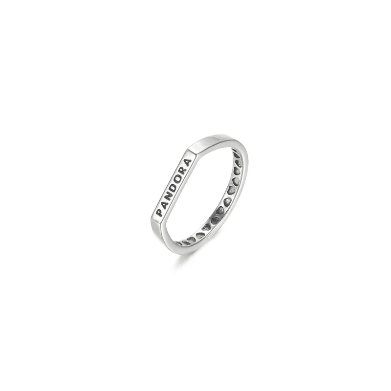 (immagine per) Anello Pandora Impilamento della barra del logo - 199048C00 - Visualizza 2