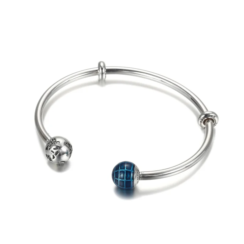 (immagine per) Bracciale Pandora pianeta e globo blu - 599223C01 - Visualizza 2