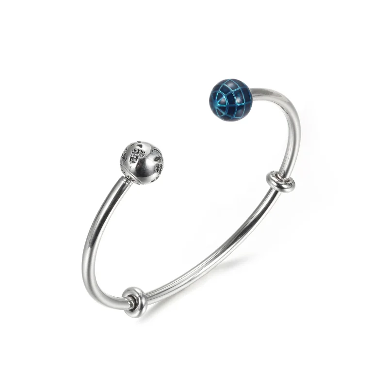 (immagine per) Bracciale Pandora pianeta e globo blu - 599223C01 - Visualizza 4