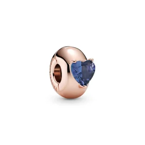 (immagine per) Charm Clip Pandora Solitario Cuore Blu - 789203C02