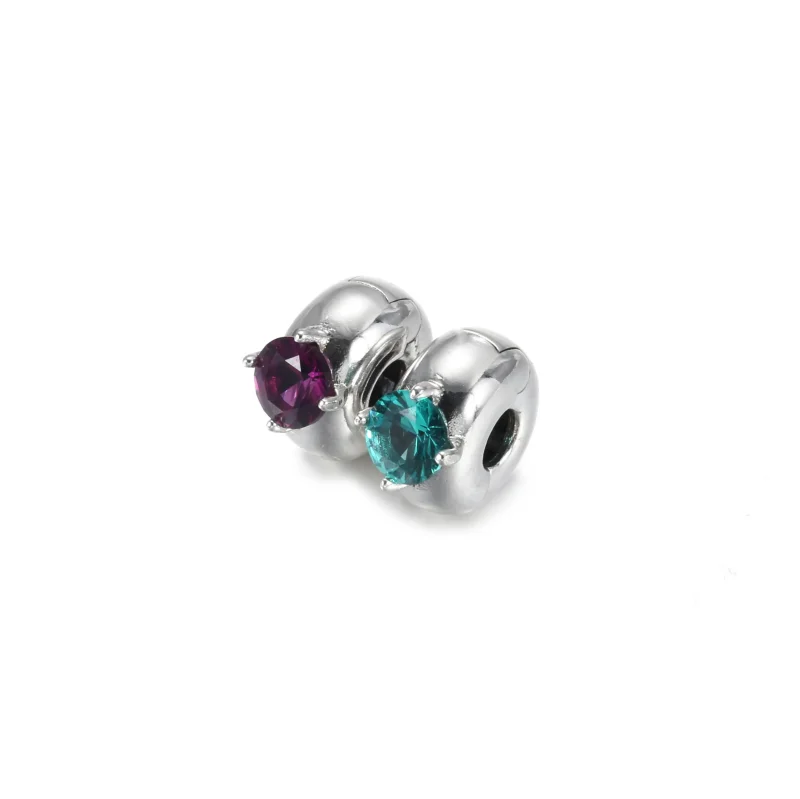 (immagine per) Charm Clip Pandora Solitario Rotondo Viola - 799204C02 - Visualizza 2