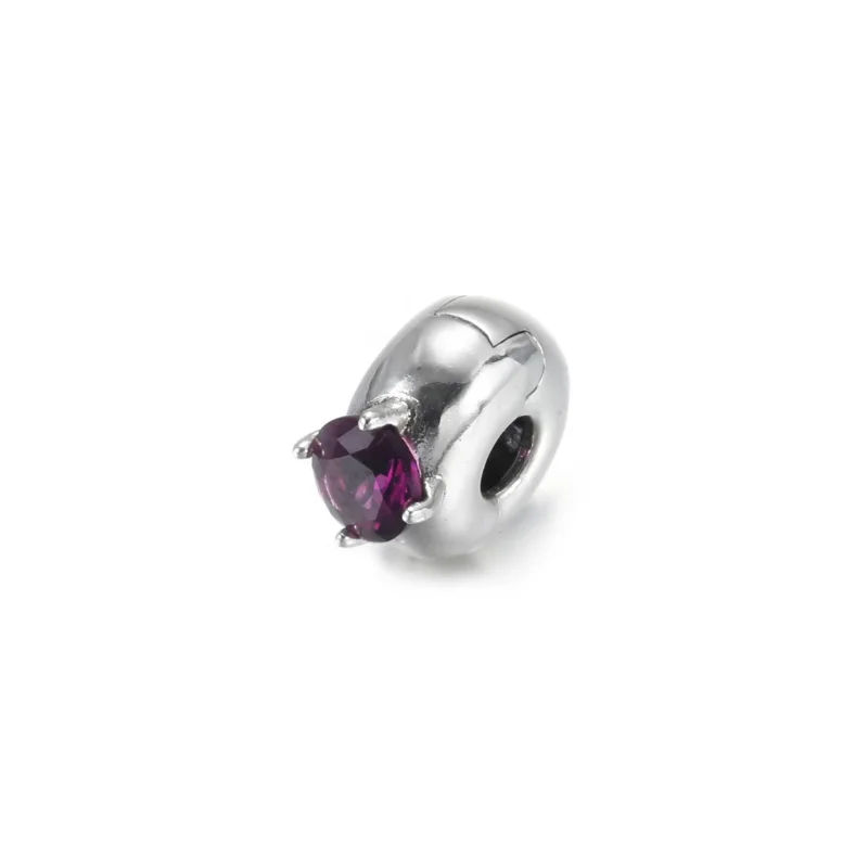 (immagine per) Charm Clip Pandora Solitario Rotondo Viola - 799204C02 - Visualizza 3