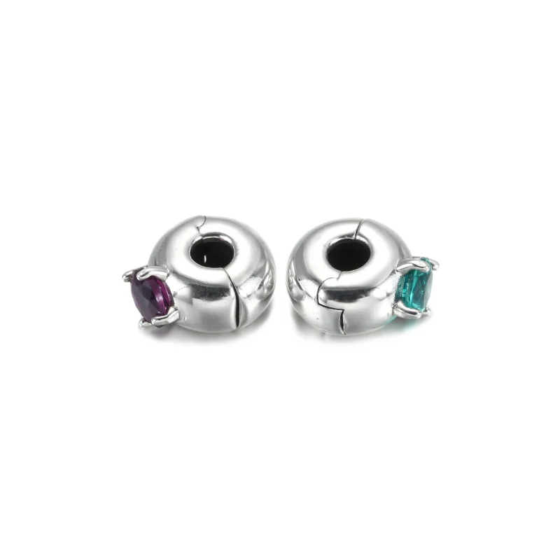 (immagine per) Charm Clip Pandora Solitario Rotondo Viola - 799204C02 - Visualizza 5
