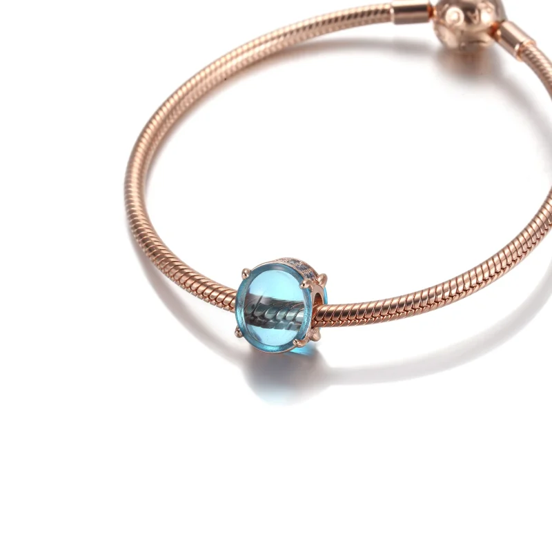 (immagine per) Charm Pandora Cabochon ovale blu - 789309C01 - Visualizza 5