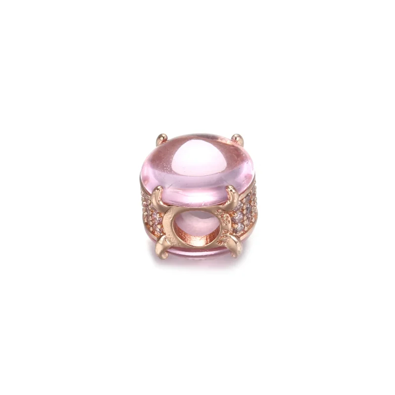 (immagine per) Charm Pandora Cabochon ovale rosa - 789309C02 - Visualizza 3
