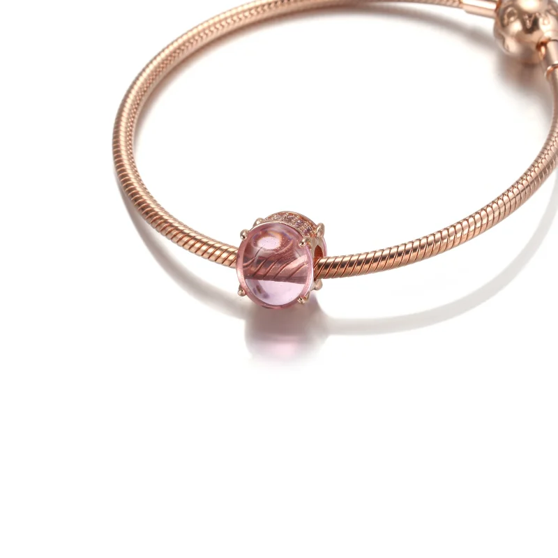 (immagine per) Charm Pandora Cabochon ovale rosa - 789309C02 - Visualizza 5