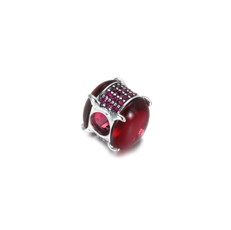 (immagine per) Charm Pandora Cabochon ovale rosa fucsia - 799309C01 - Visualizza 3