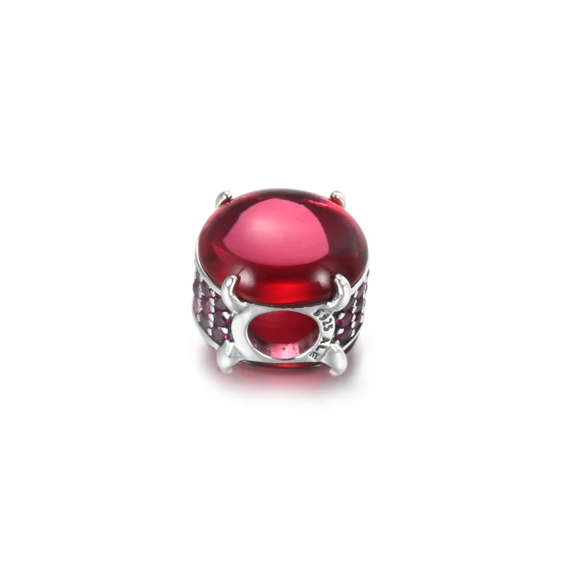 (immagine per) Charm Pandora Cabochon ovale rosa fucsia - 799309C01 - Visualizza 4