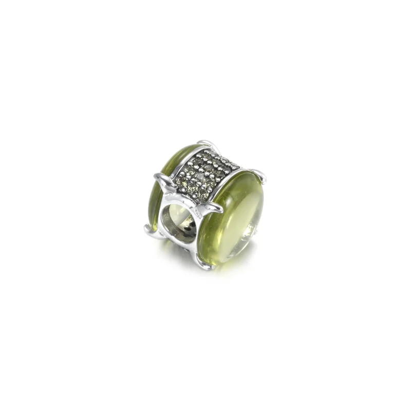 (immagine per) Charm Pandora Cabochon ovale verde - 799309C02 - Visualizza 3