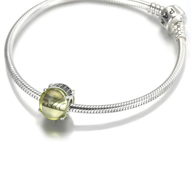 (immagine per) Charm Pandora Cabochon ovale verde - 799309C02 - Visualizza 5