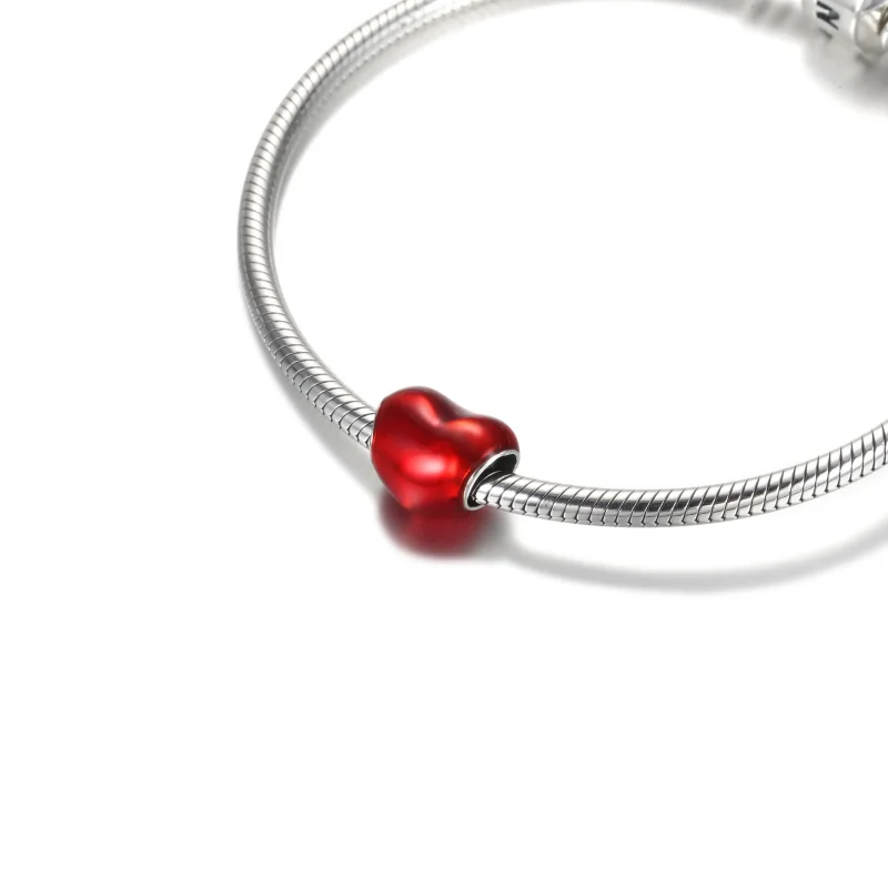 (immagine per) Charm PANDORA Cuore Metallico Rosso - 799291C02 - Visualizza 5