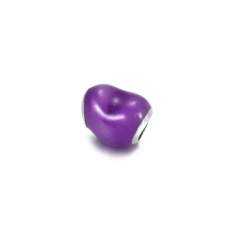 (immagine per) Charm PANDORA Cuore Metallico Viola - 799291C01 - Visualizza 4