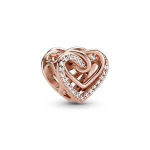 Charm PANDORA Cuori Intrecciati con Pietre - 789270C01 (immagine per) Charm PANDORA Cuori Intrecciati con Pietre - 789270C01