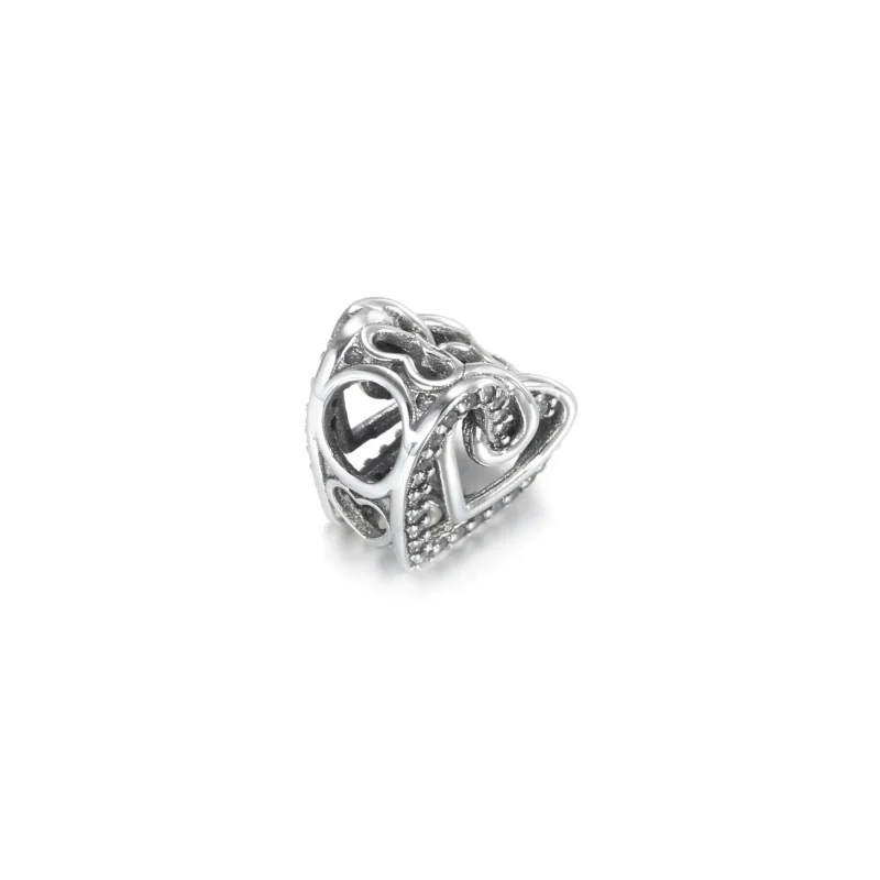 (immagine per) Charm PANDORA Cuori Intrecciati con Pietre - 799270C01 - Visualizza 3