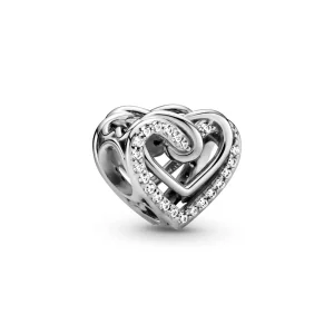 (immagine per) Charm PANDORA Cuori Intrecciati con Pietre - 799270C01