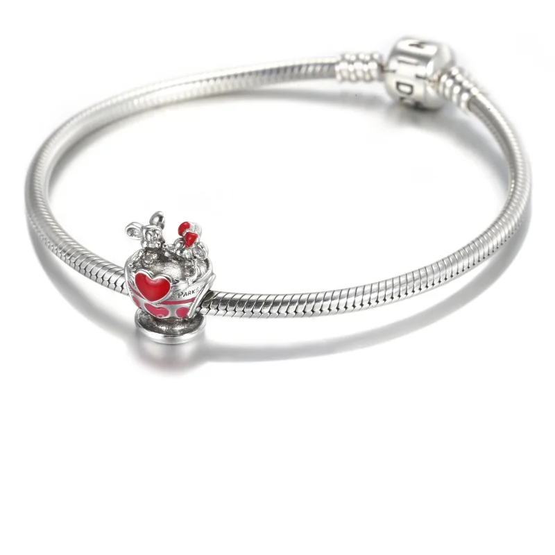 (immagine per) Charm Pandora Tazze da tè Topolino e Minnie dei parchi Disney - 799265C01 - Visualizza 6