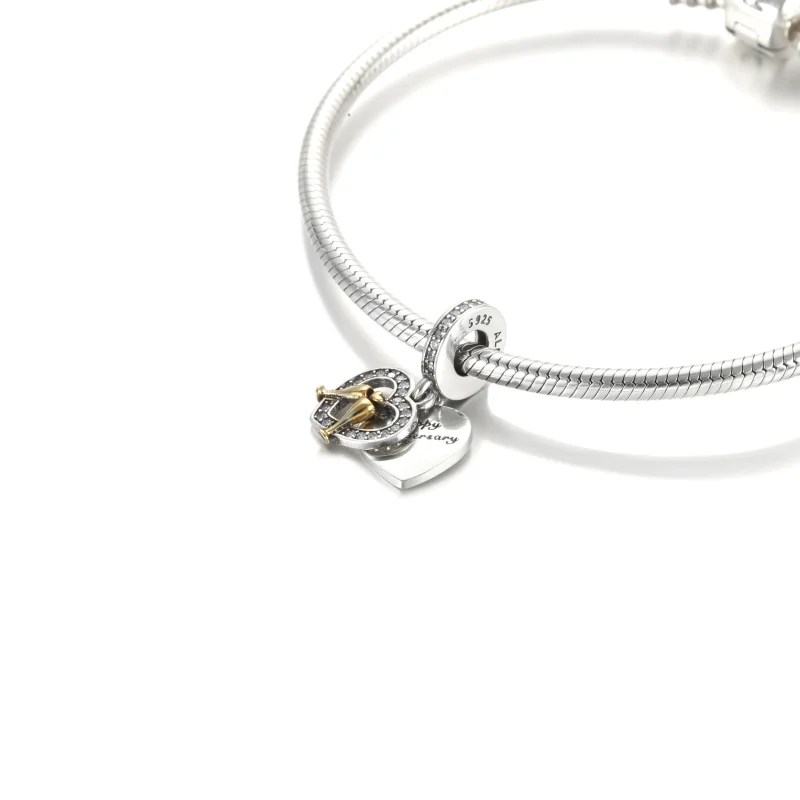 (immagine per) Charm Pendente PANDORA Buon Anniversario - 799322C01 - Visualizza 5
