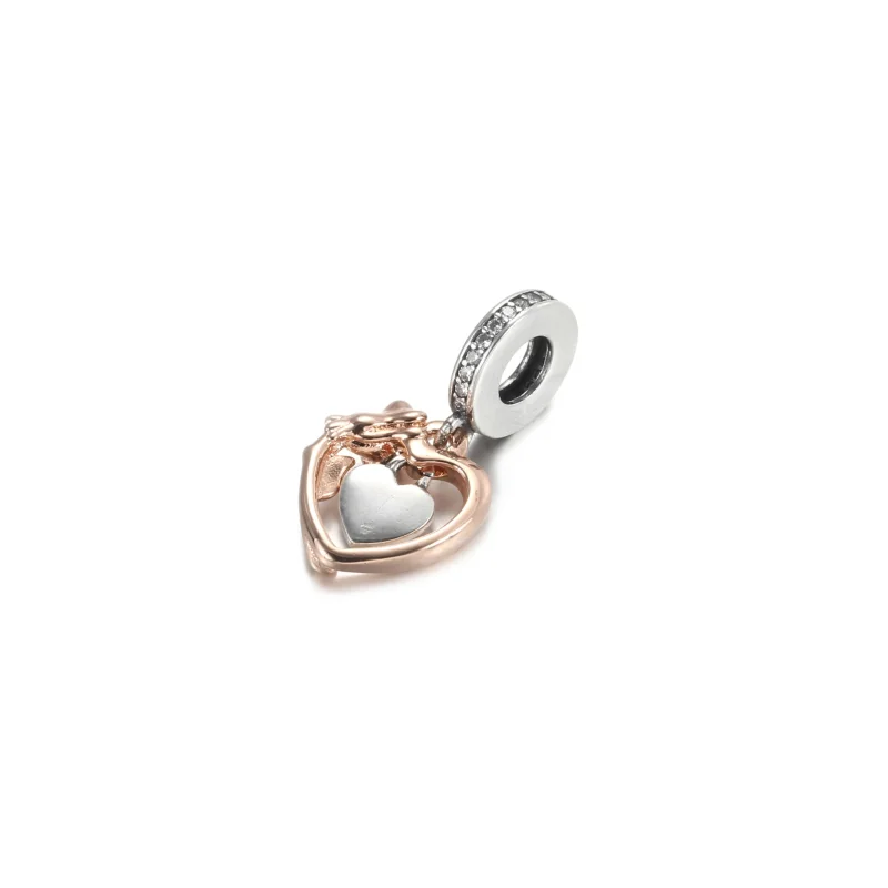 (immagine per) Charm Pendente PANDORA Cuore e Rosa - 789290C01 - Visualizza 3