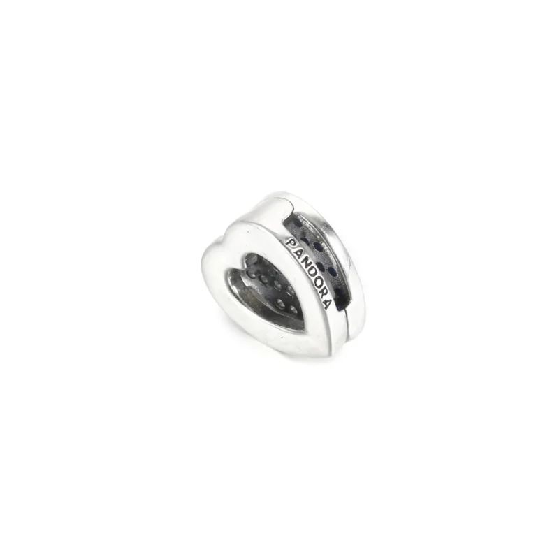 (immagine per) Clip PANDORA Cuore Pietre blu - 799346C01 - Visualizza 4